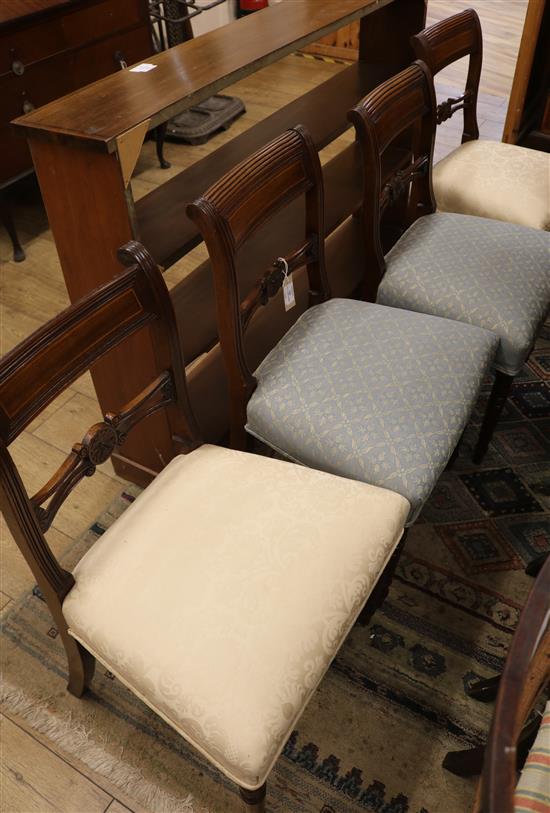 A set of four Regency mahogany dining chairs